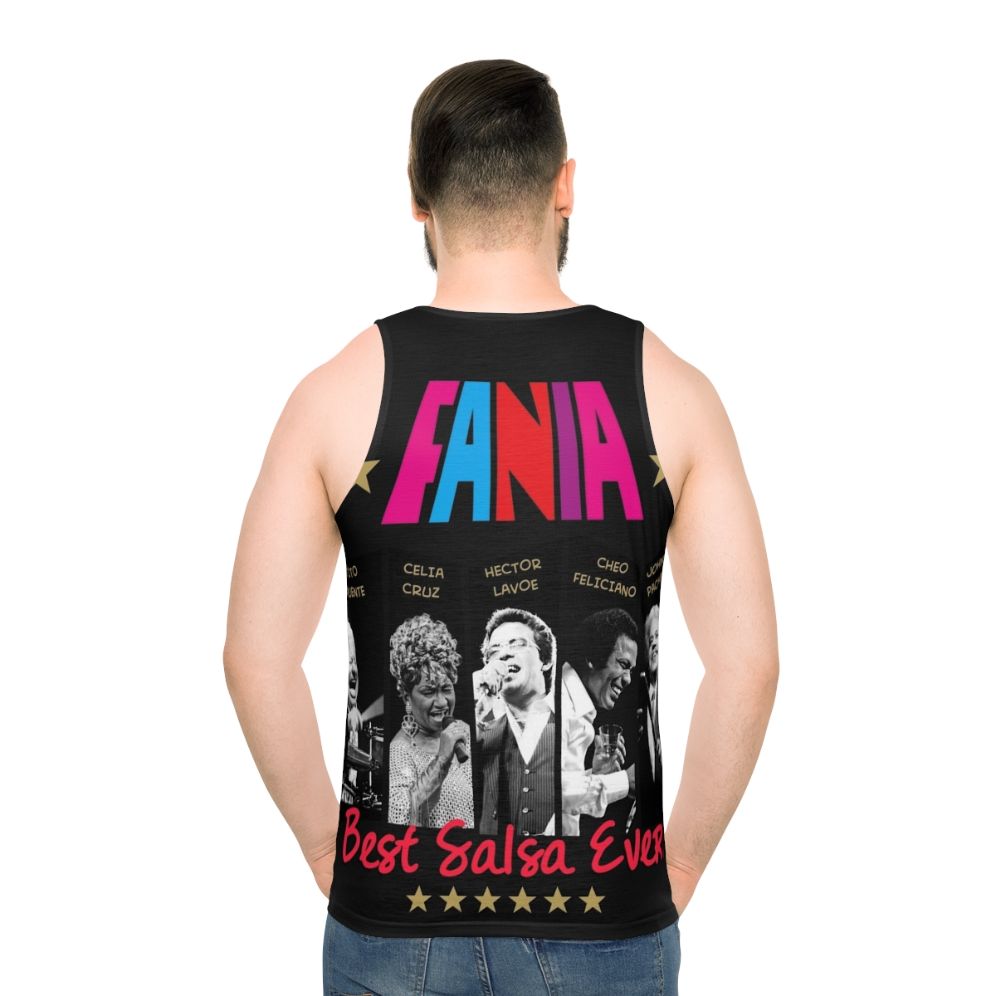 Fania Unisex Tank Top with "El Dia De Mi Suerte" Salsa Music Design