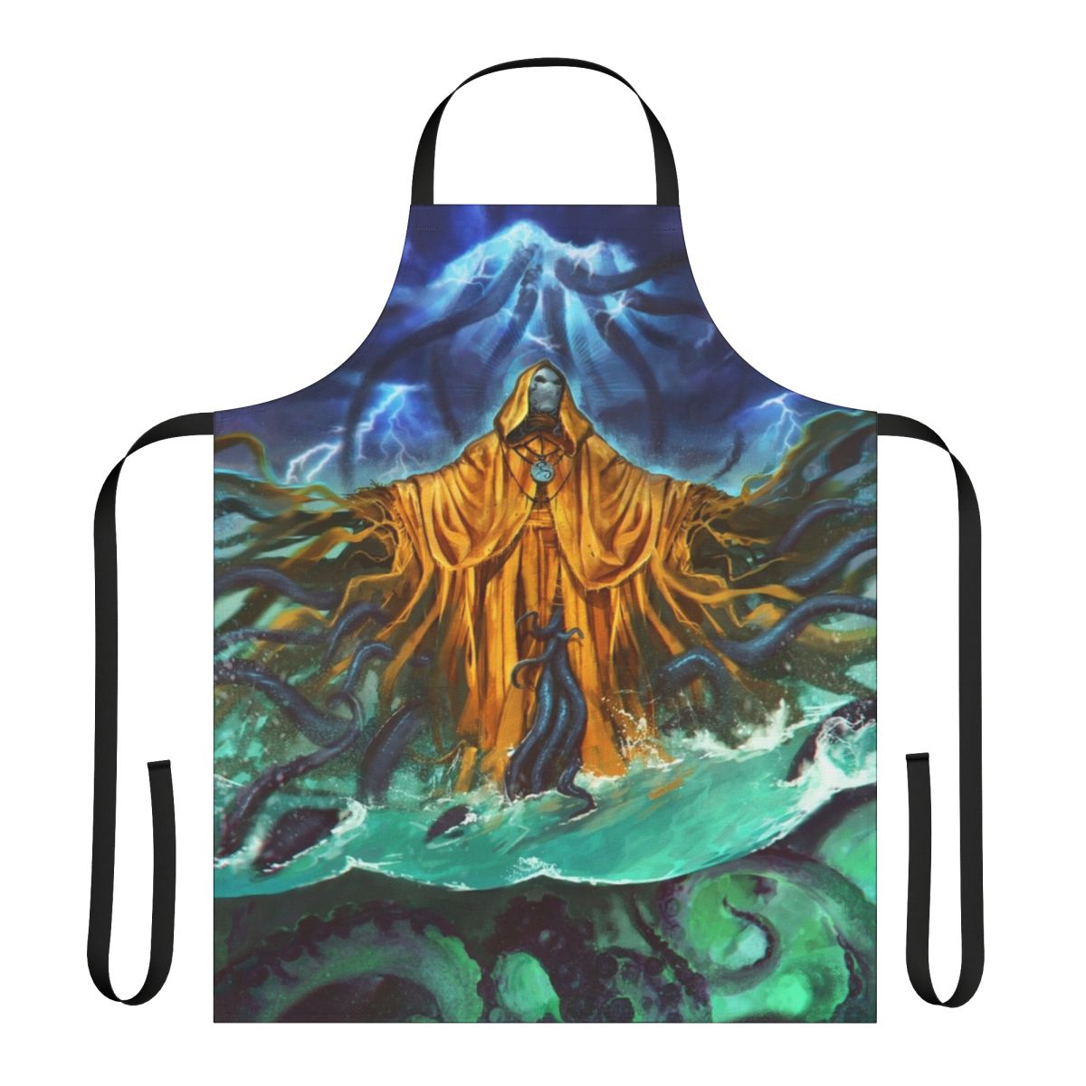 "Apron featuring Hastur, an eldritch horror from the Cthulhu Mythos"