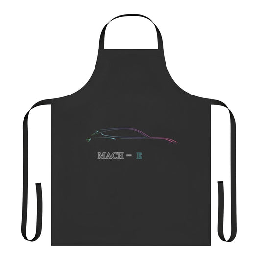 Electric Mustang-themed apron for car enthusiasts