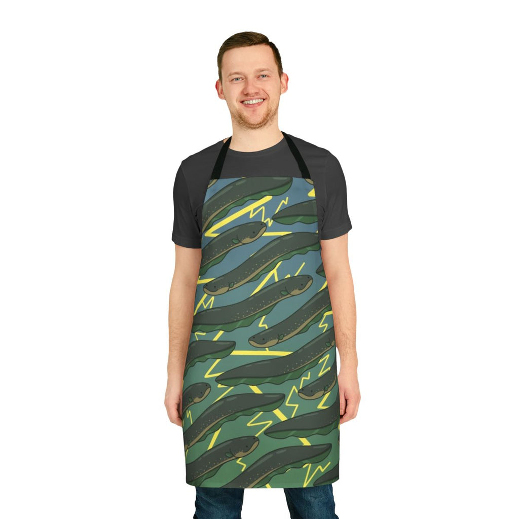 Electric eel pattern design on a high-quality apron