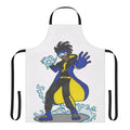 Static Shock inspired superhero apron with bold graphic design