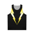 Unisex tank top with lightning bolt design