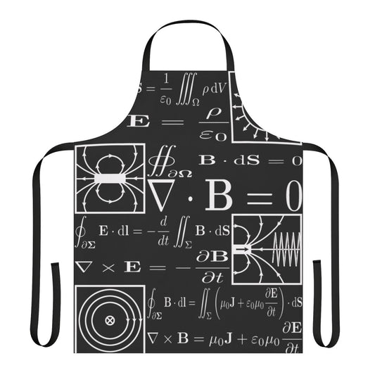 Apron featuring the fundamental equations of classical electromagnetism, the Maxwell's Equations