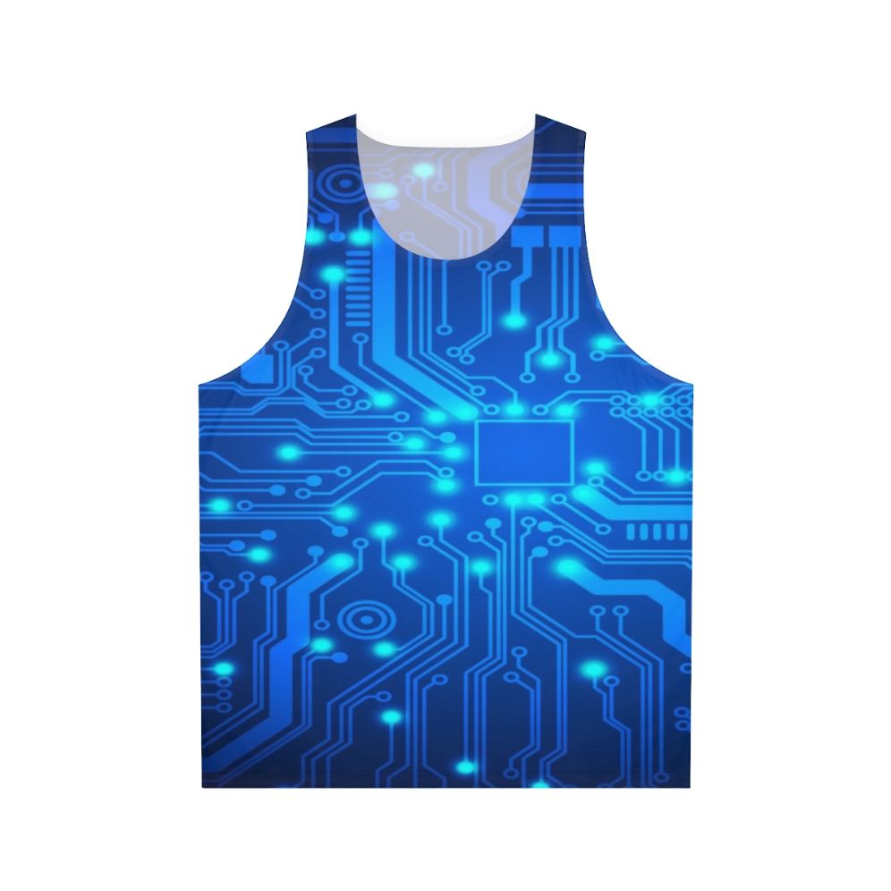 Electronic circuit design unisex tank top