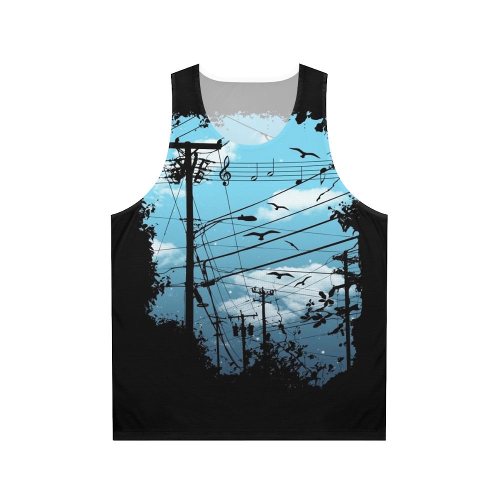 Unisex Electronic Music City Skyline Tank Top