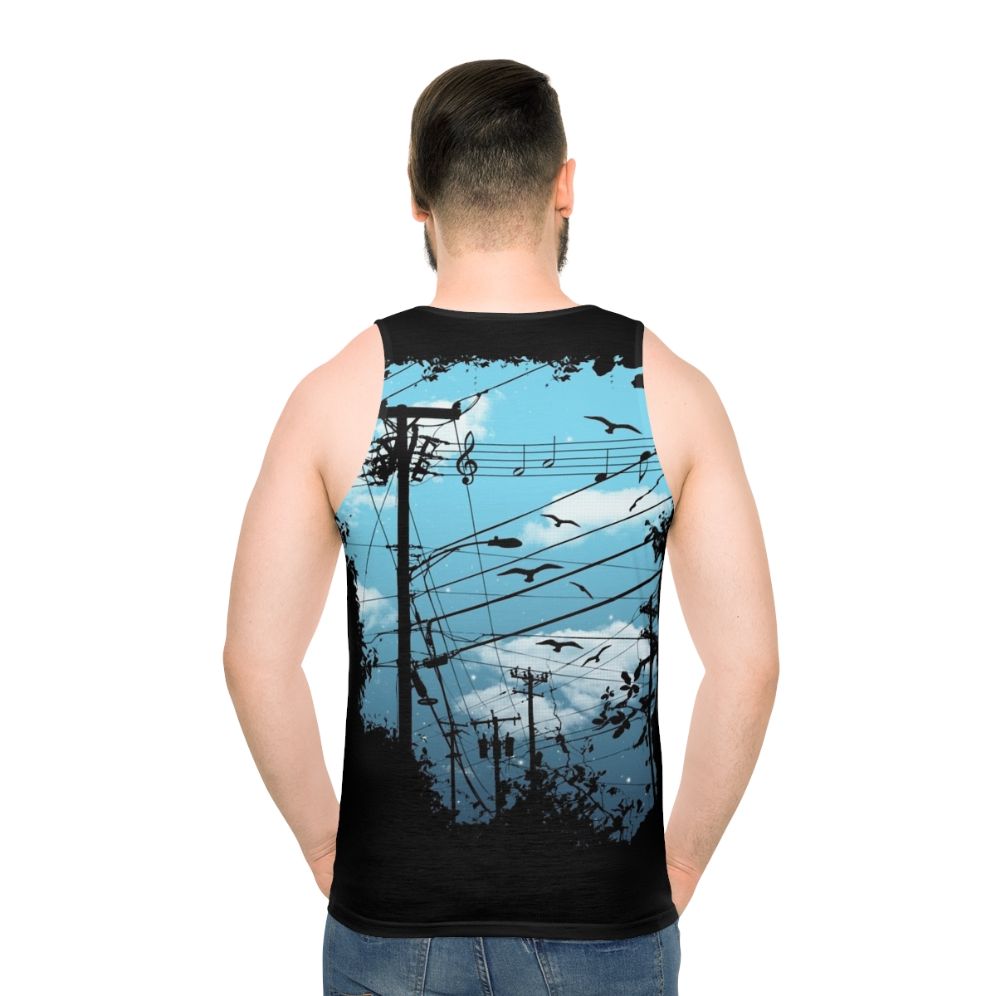 Unisex Electronic Music City Skyline Tank Top