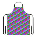 Stylish acid rose patterned apron with thorns for gardening and cooking