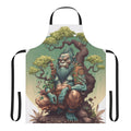 Photograph of an elegant, colorful apron featuring a minimalist design with an ape motif, perfect for the nature lover.