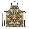 A high-quality apron with an intricate art nouveau floral design
