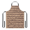 Apron featuring the iconic Bach Chaconne sheet music design