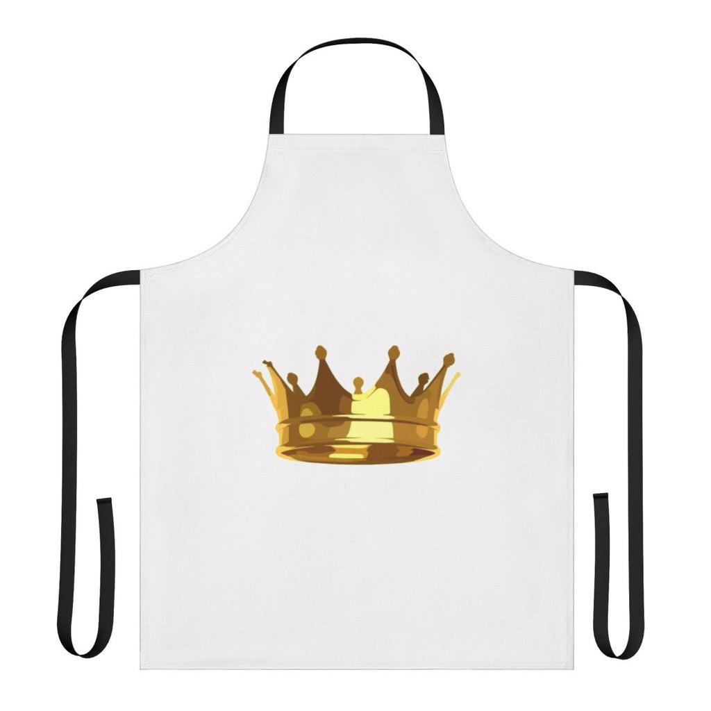 A high-quality apron featuring a crown design, perfect for the home cook with a regal flair.