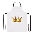 A high-quality apron featuring a crown design, perfect for the home cook with a regal flair.
