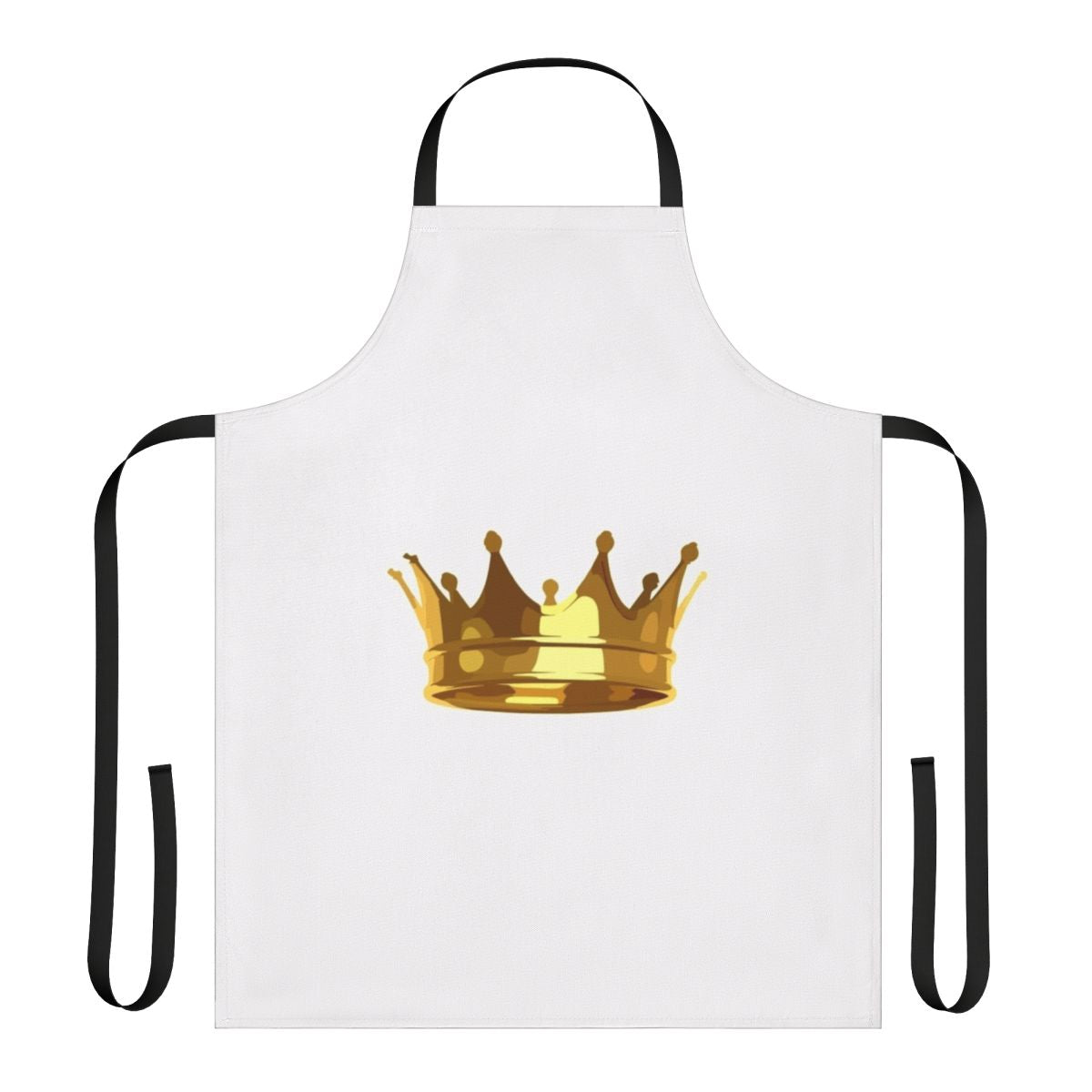 A high-quality apron featuring a crown design, perfect for the home cook with a regal flair.