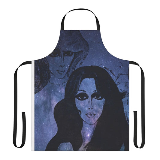 Fairouz-inspired portrait apron with elegant design for middle east music lovers