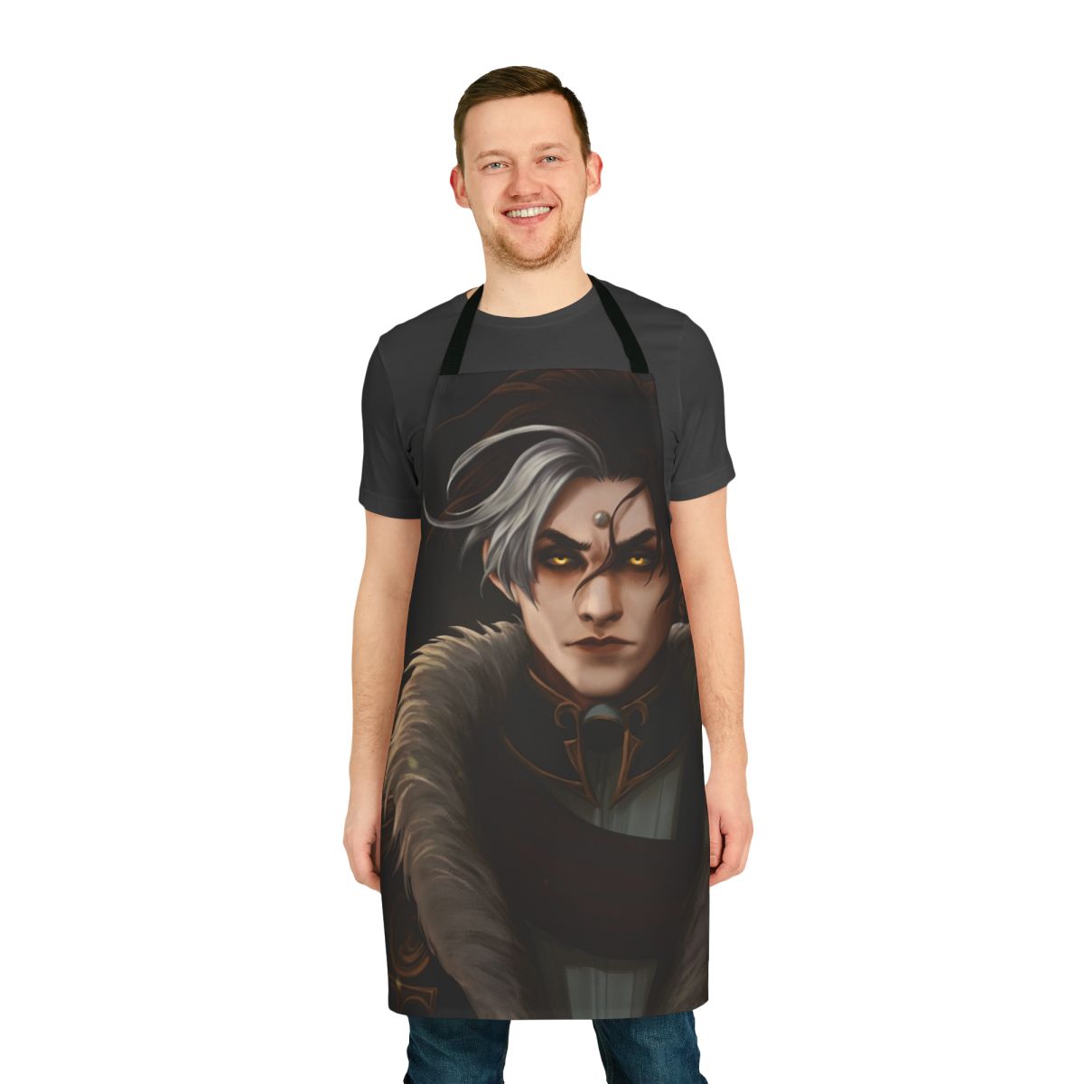 Stylish fantasy-themed apron with Ascian-inspired design