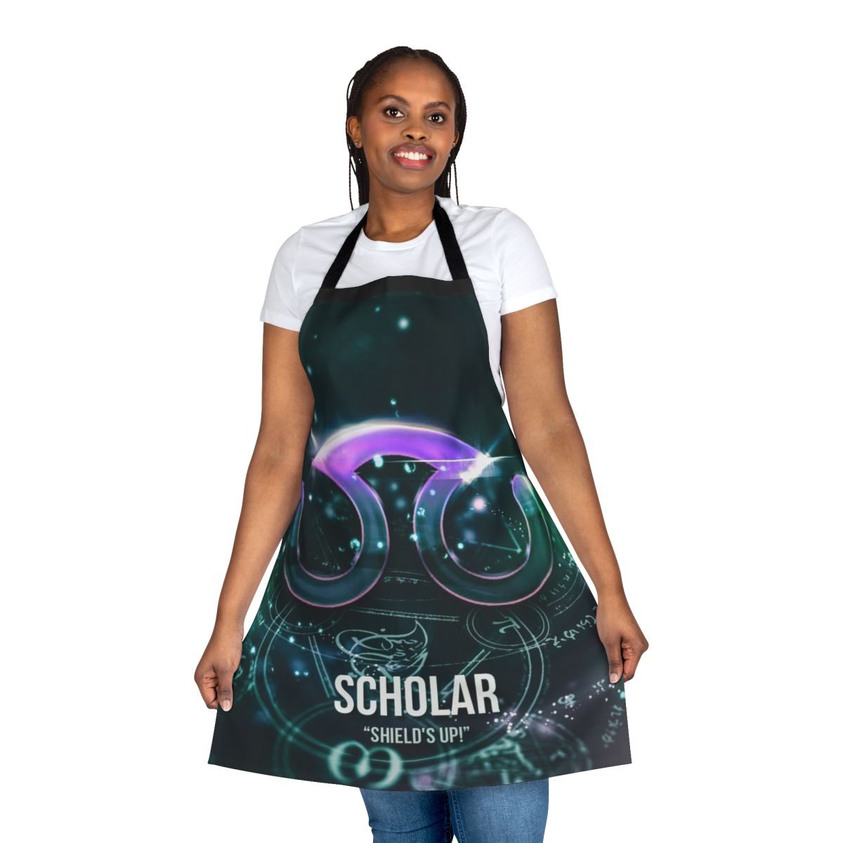Stylish apron with Final Fantasy-inspired design, perfect for cooking and cosplay