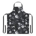Stylish floral pattern black and white apron for kitchen or home decor