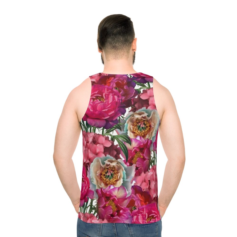 Elegant floral garden unisex tank top