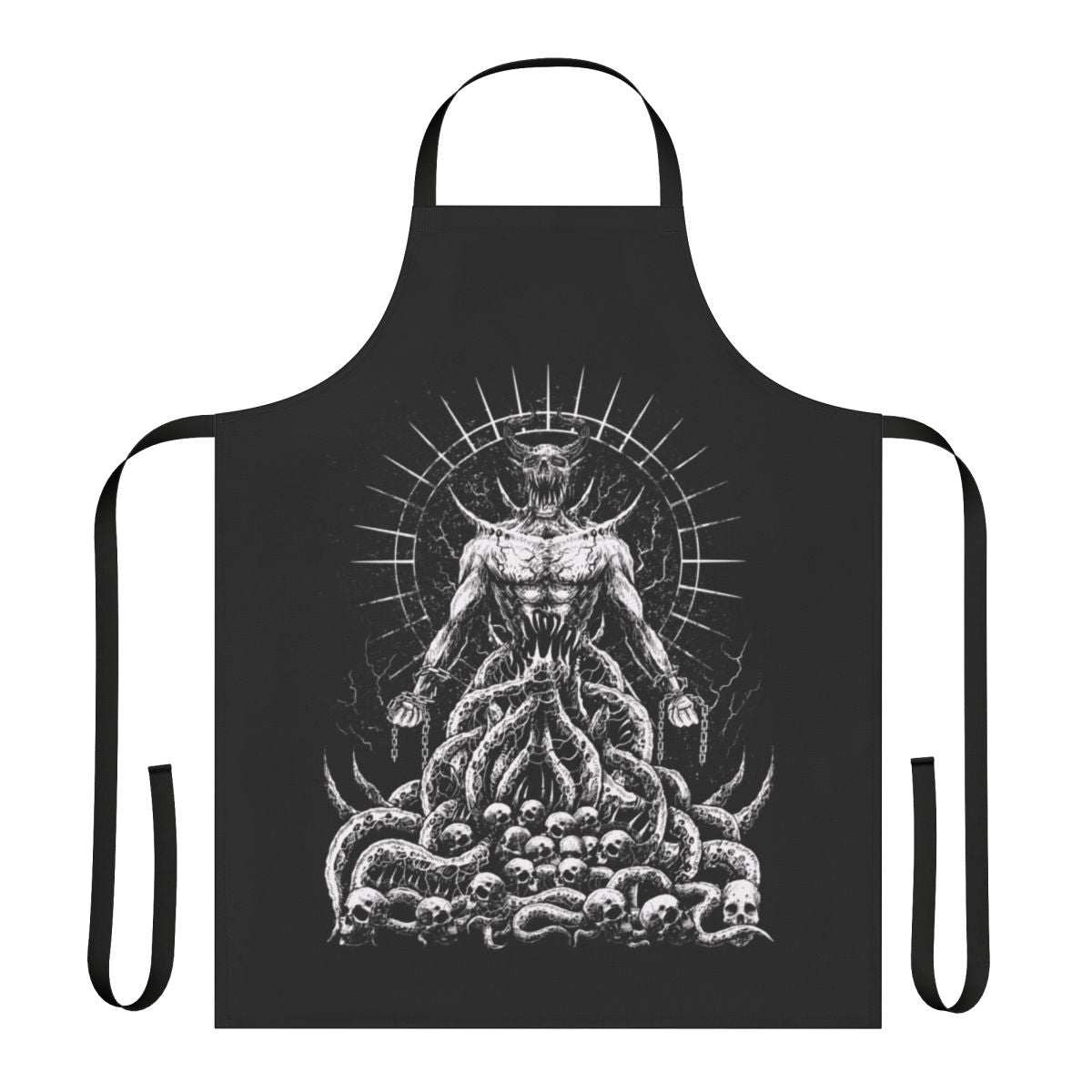 Handcrafted Gothic Satanic Apron with Sigils and Occult Symbols