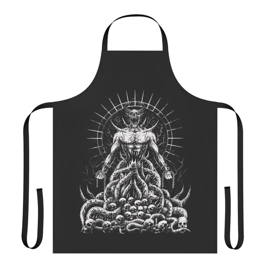 Handcrafted Gothic Satanic Apron with Sigils and Occult Symbols