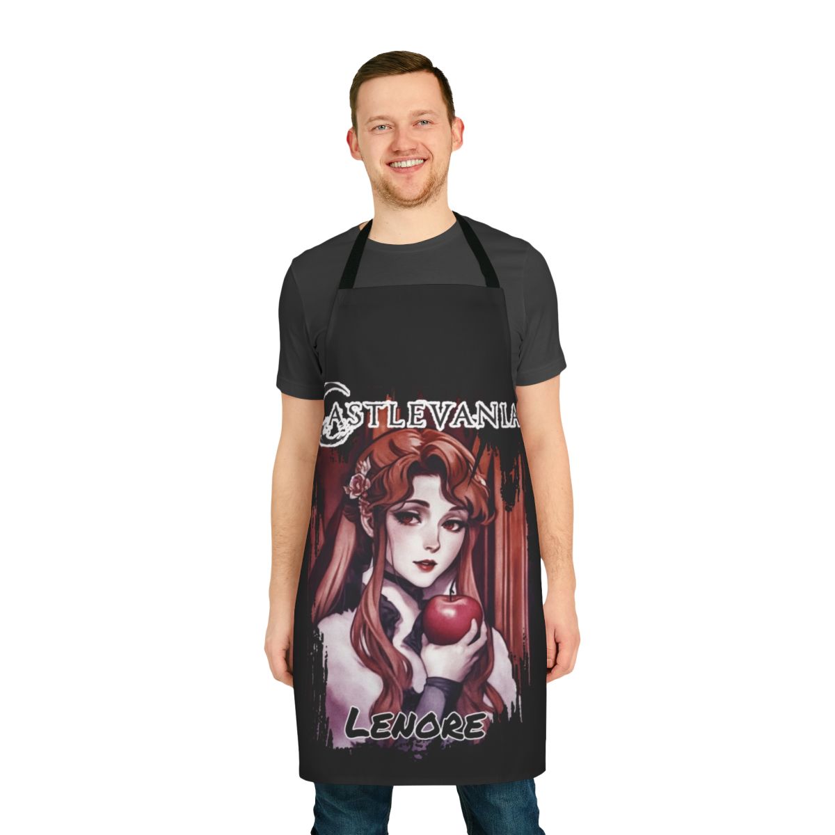 Stylish apron featuring Lenore, the vampire character from the Castlevania Netflix series