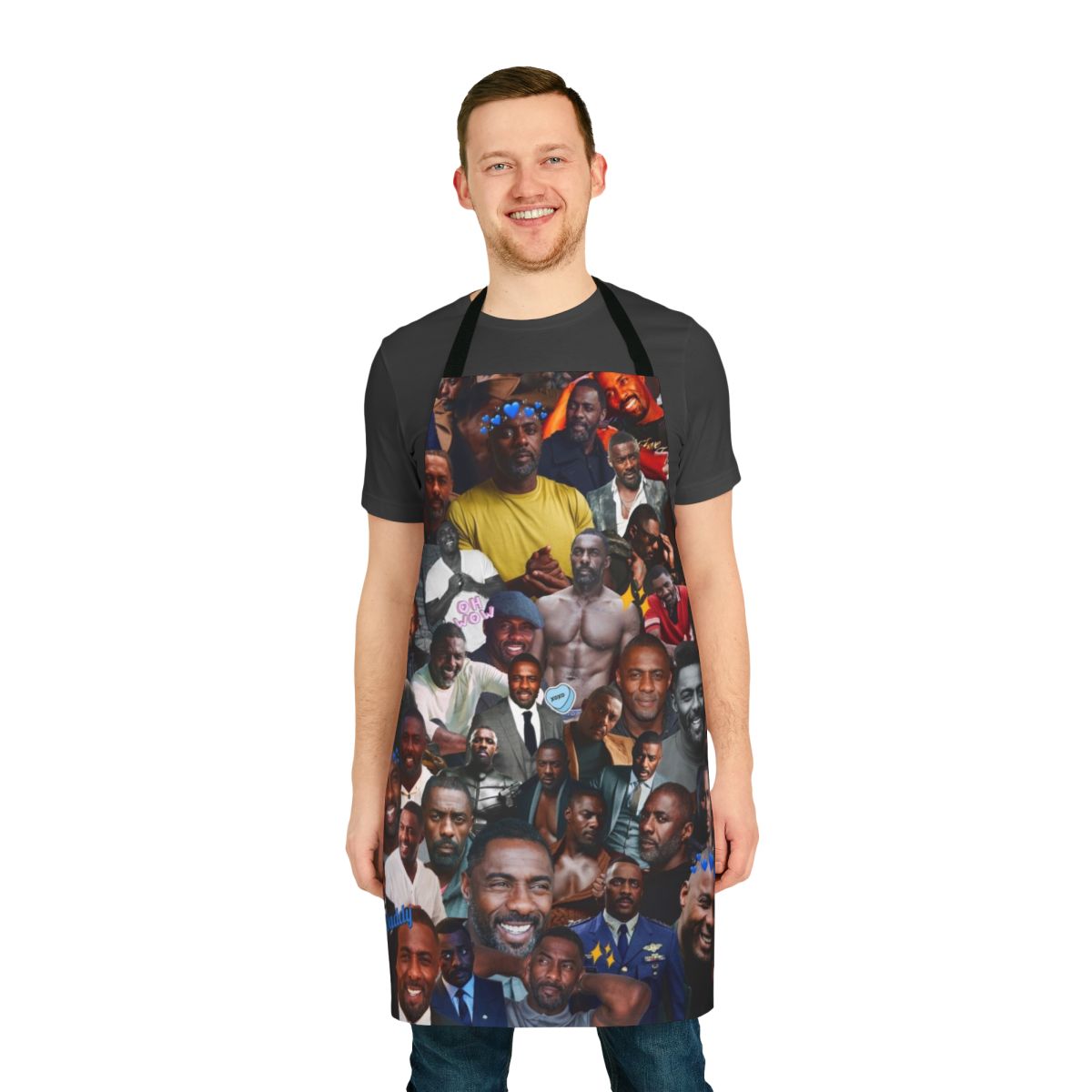 Stylish apron featuring Idris Elba's signature design