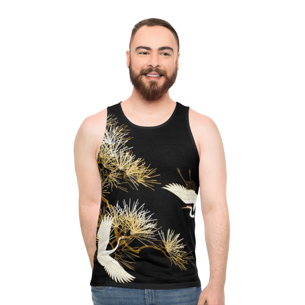 Elegant Japanese Cranes Unisex Tank Top
