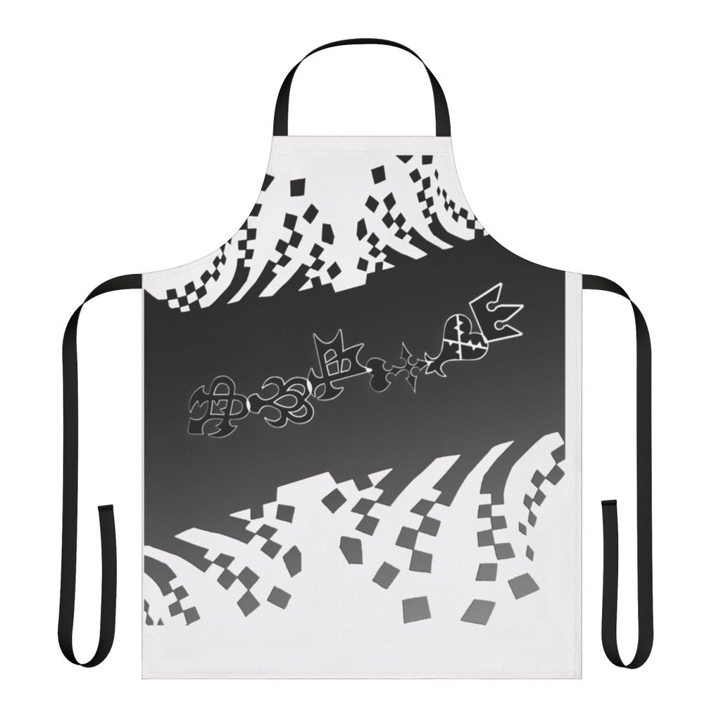 Kingdom Hearts inspired apron featuring the series' iconic logo and character symbols