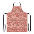 Leopard skin patterned apron with pink accents