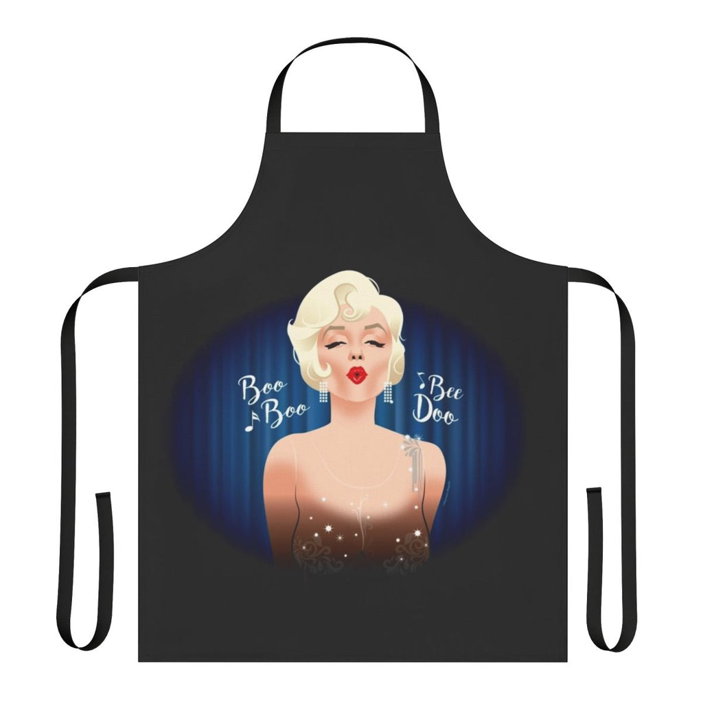 Elegant apron with Marilyn Monroe-inspired design, featuring classic Hollywood glamour