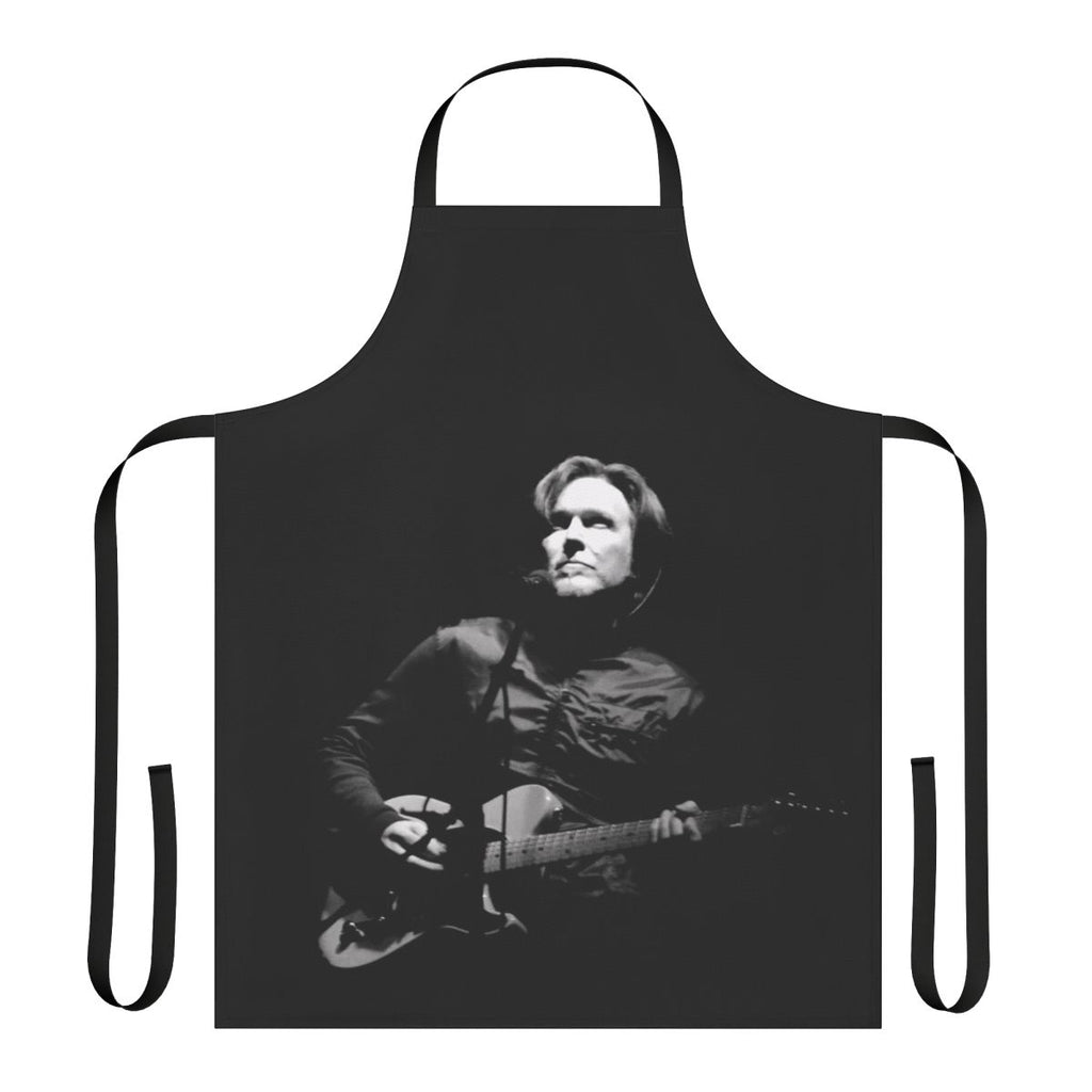 Stylish kitchen apron featuring a design inspired by acclaimed musician David Sylvian