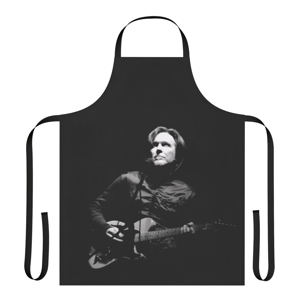Stylish kitchen apron featuring a design inspired by acclaimed musician David Sylvian
