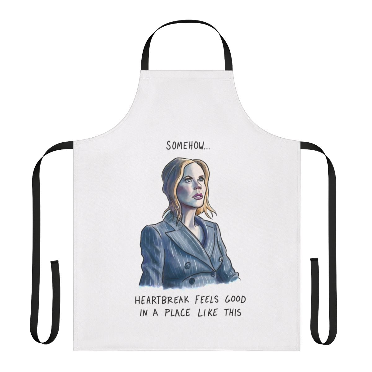 Elegant apron featuring a cinematic design inspired by Nicole Kidman's roles