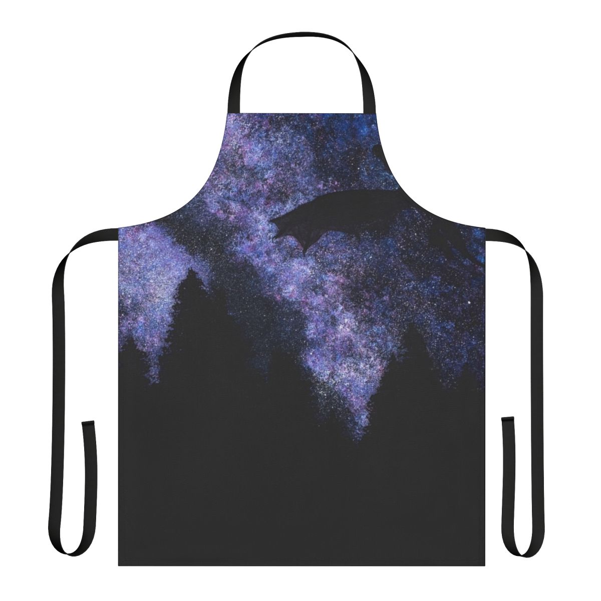 Acrylic apron featuring a dark, gothic design inspired by the Night Watch painting