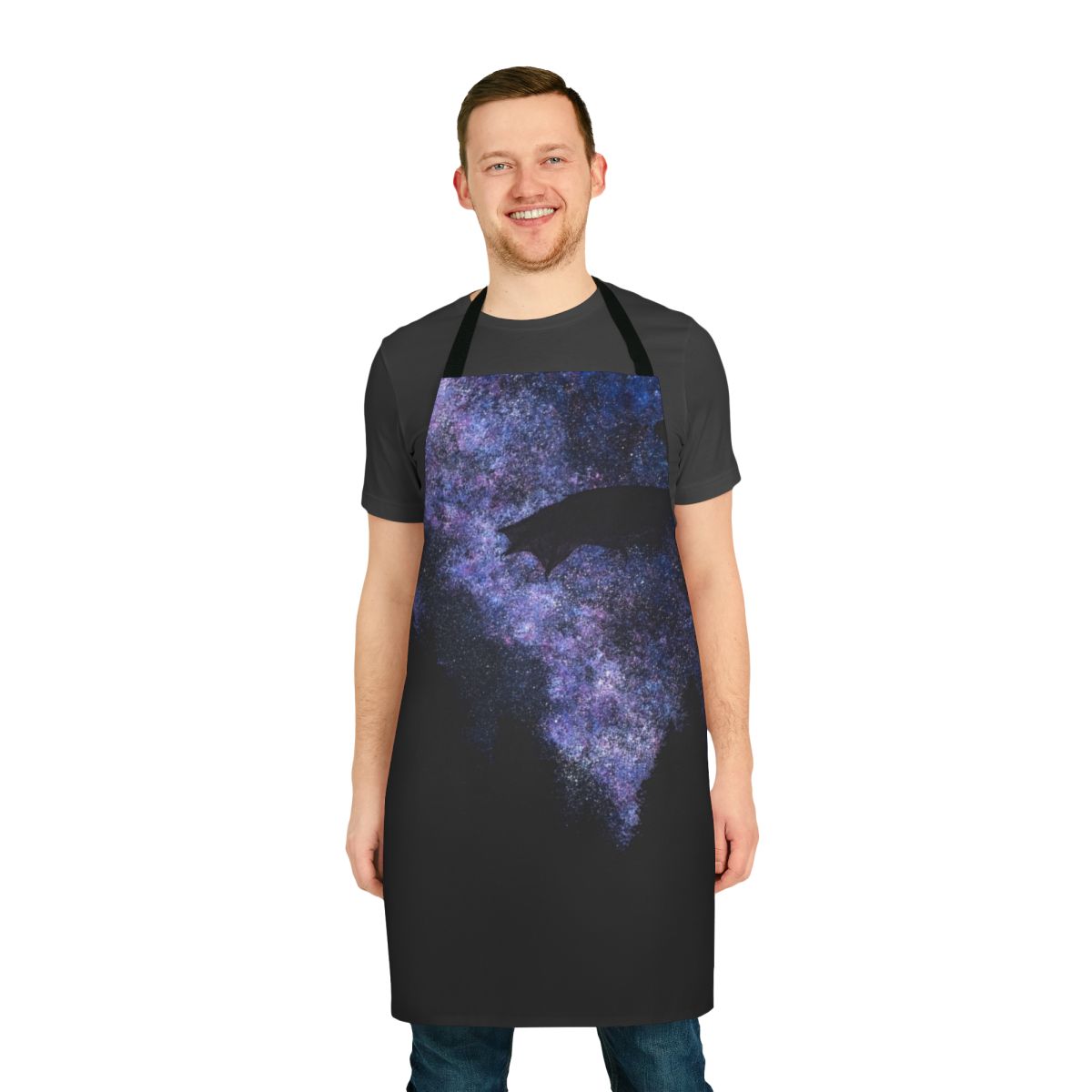 Acrylic apron featuring a dark, gothic design inspired by the Night Watch painting