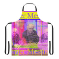 Artistically designed apron featuring a portrait of the renowned composer Olivier Messiaen, known for his groundbreaking work in classical music and ornithology.