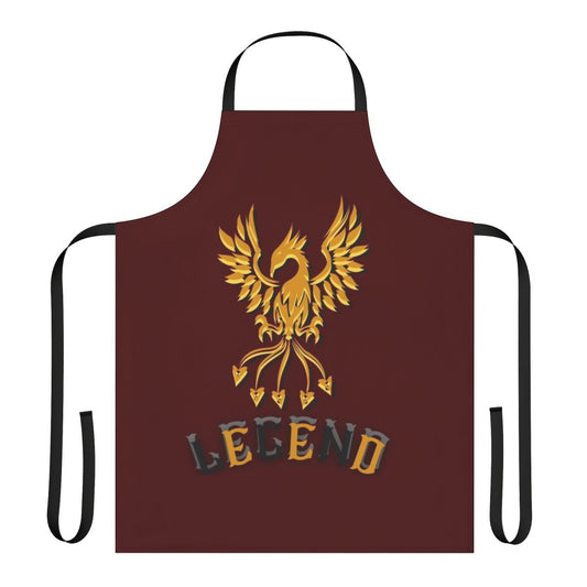Majestic golden phoenix design on a high-quality kitchen apron