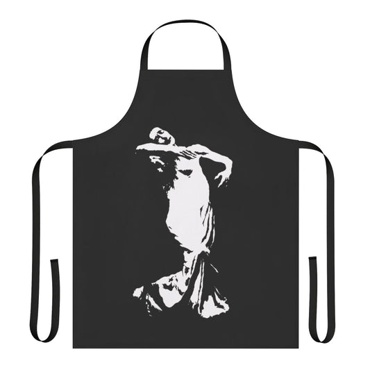 Elegant apron featuring a black and white portrait of the renowned German choreographer Pina Bausch