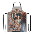 A beautiful apron featuring a design inspired by the popular Netflix series Bridgerton