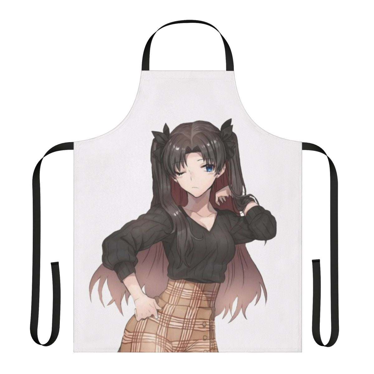 High-quality apron featuring the character Rin Tohsaka from the Fate anime series