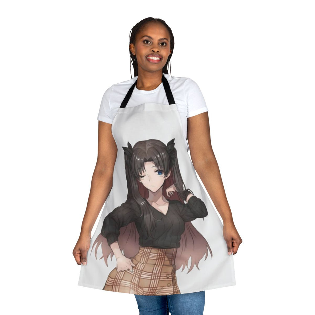 High-quality apron featuring the character Rin Tohsaka from the Fate anime series