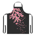 Beautifully designed cherry blossom apron featuring a pink floral pattern