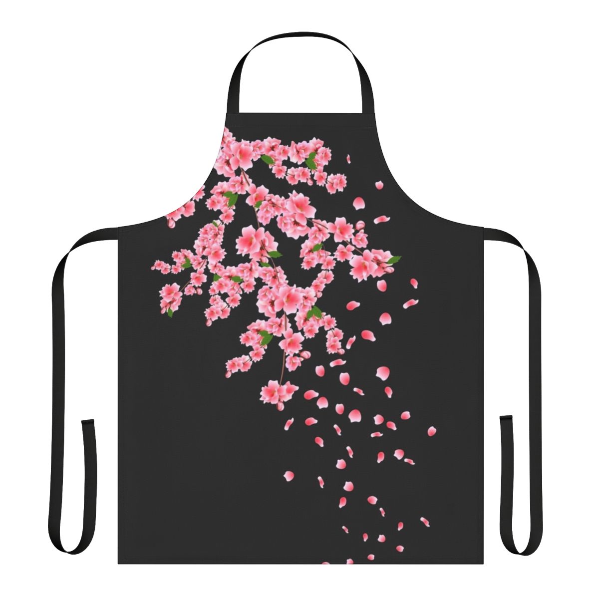 Beautifully designed cherry blossom apron featuring a pink floral pattern