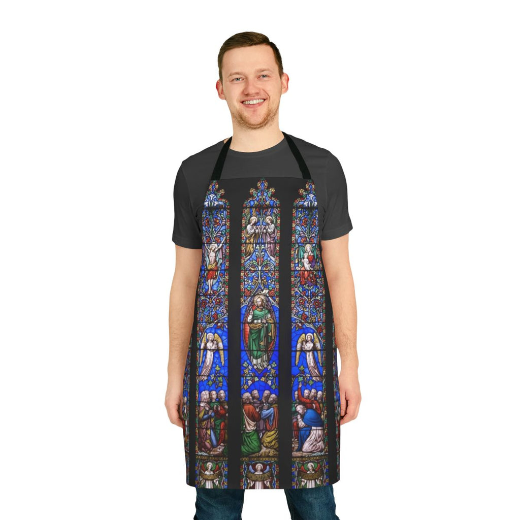Apron featuring a beautiful stained glass church window design