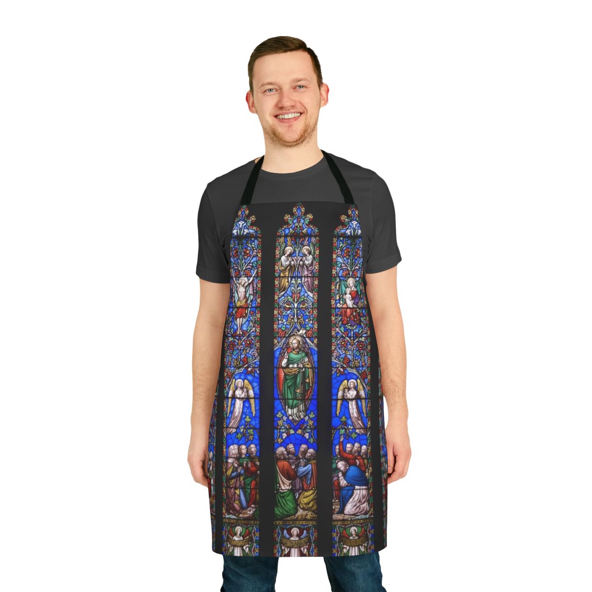 Apron featuring a beautiful stained glass church window design