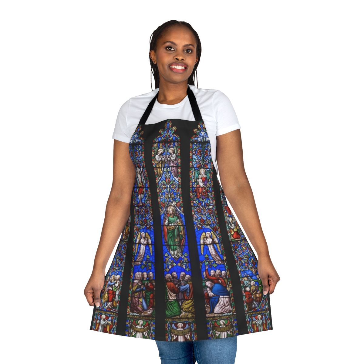 Apron featuring a beautiful stained glass church window design