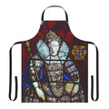 Stained glass inspired apron featuring a design of Queen Elizabeth I