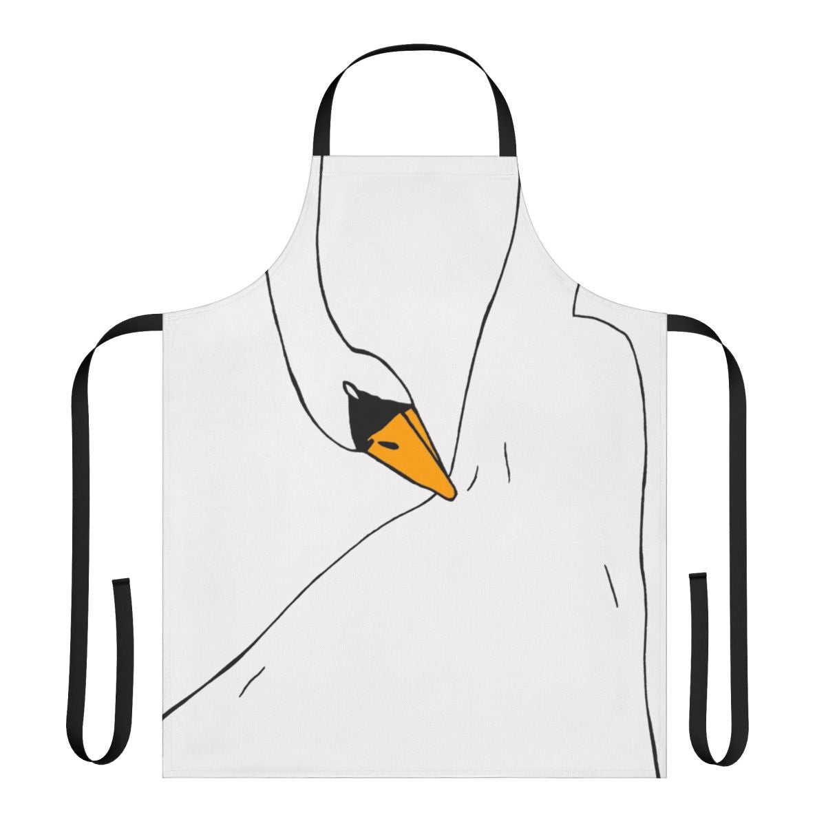 Elegant swan-inspired dress apron inspired by Bjork's iconic Oscars fashion