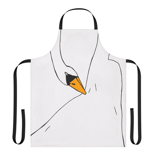 Elegant swan-inspired dress apron inspired by Bjork's iconic Oscars fashion