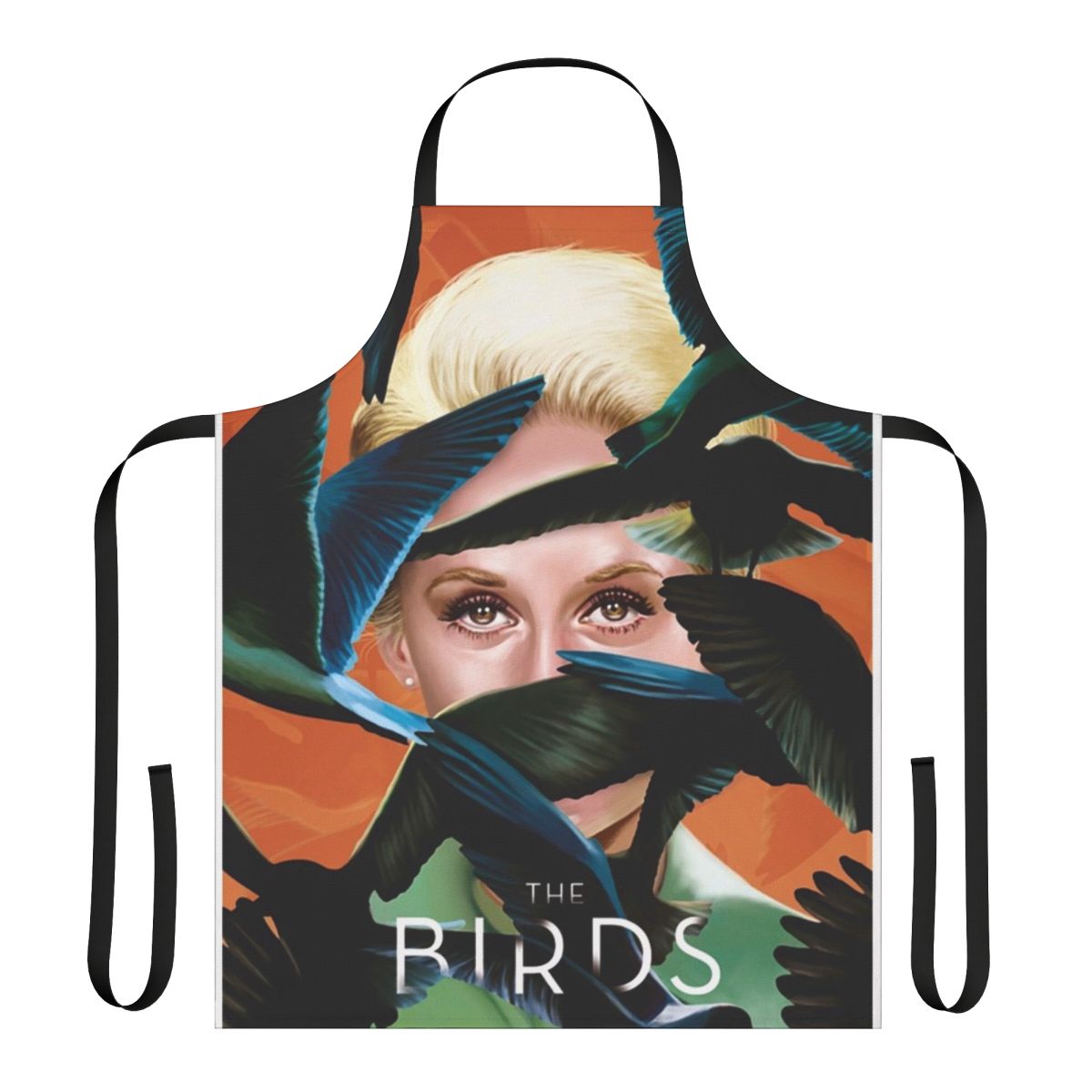 Tippi Hedren-inspired apron with The Birds design